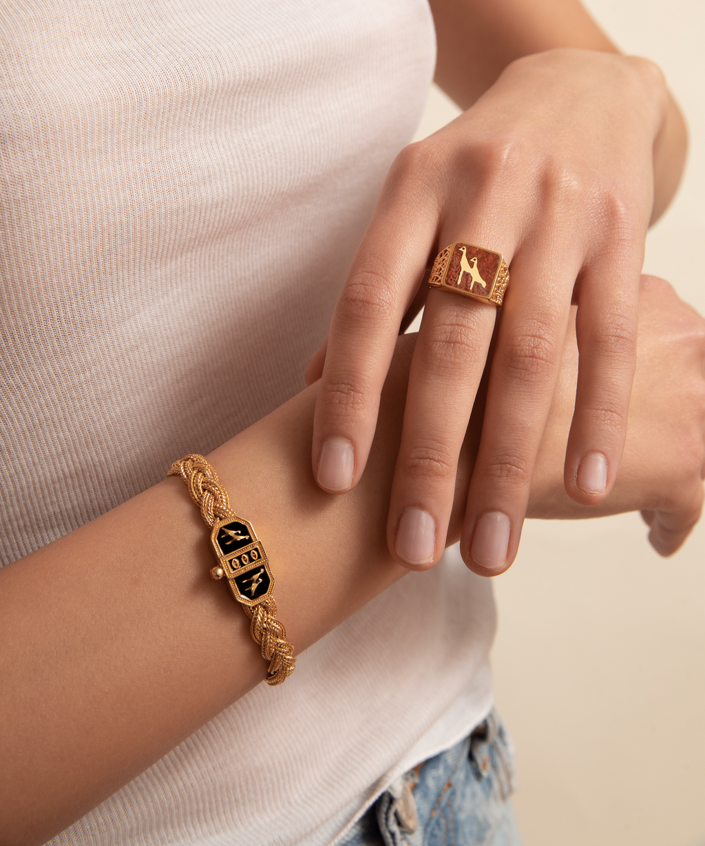 Crane Thin Braided Bracelet