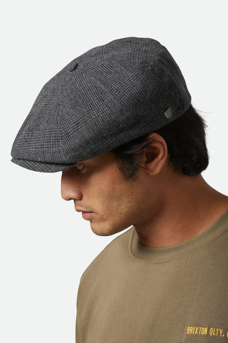 BRIXTON Brood Snap Cap - GREY/BLACK