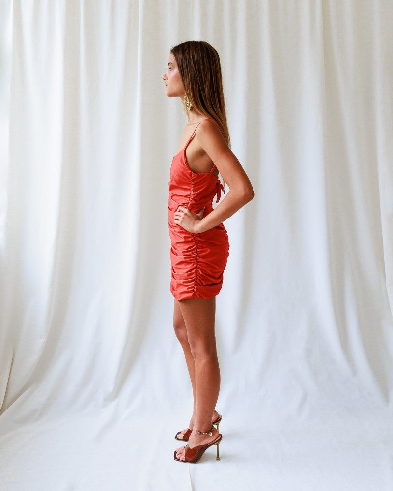 Vestido Brilhante Laranja