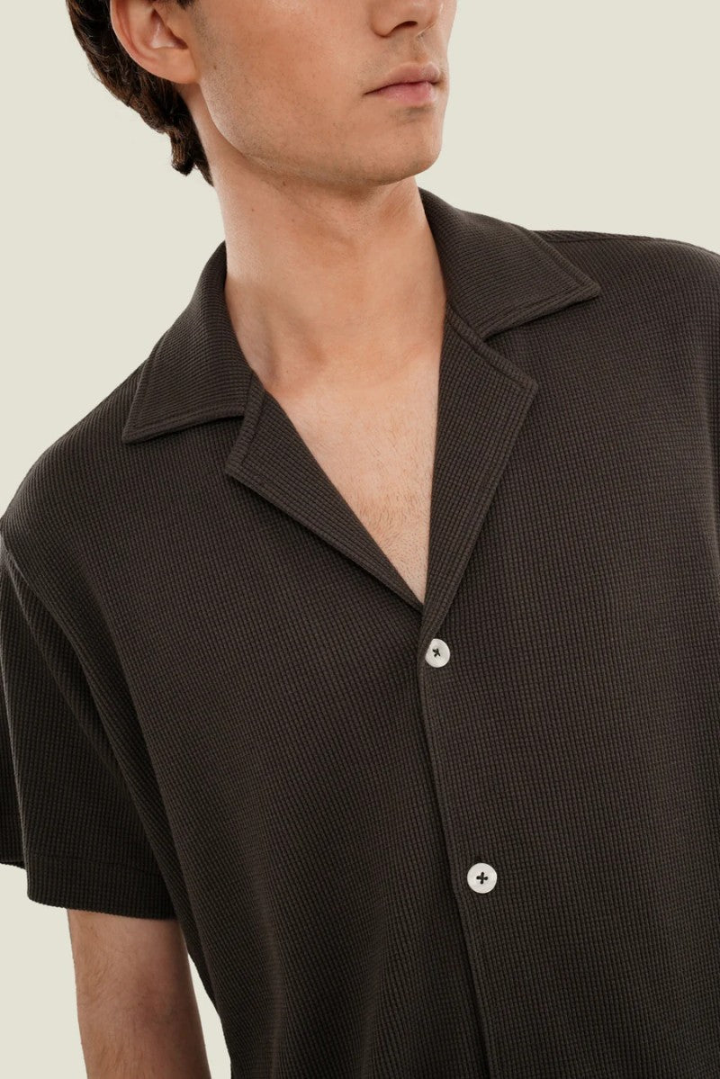 Black Waffle Shirt