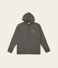 Flocked Logo Hoodie Brown