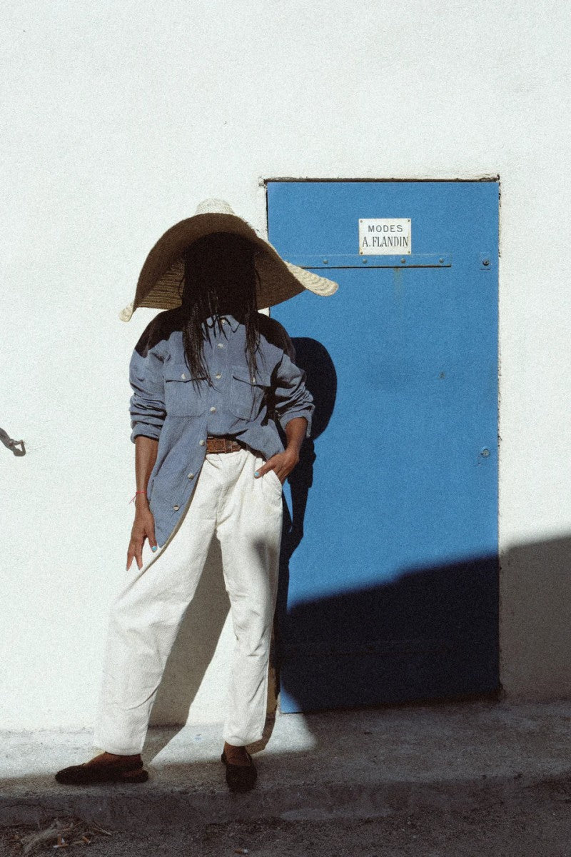 dusk corduroy overshirt in light blue