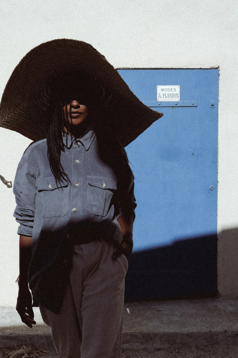 dusk corduroy overshirt in light blue
