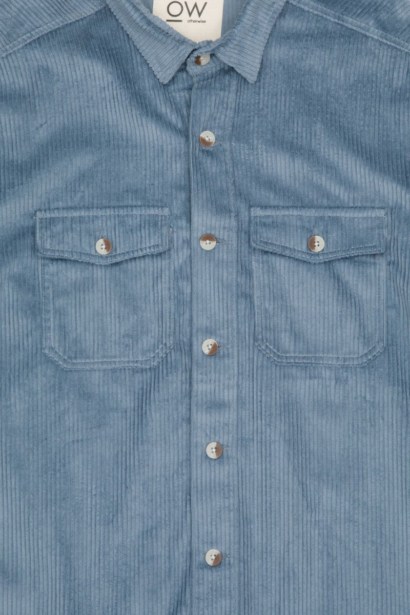 dusk corduroy overshirt in light blue
