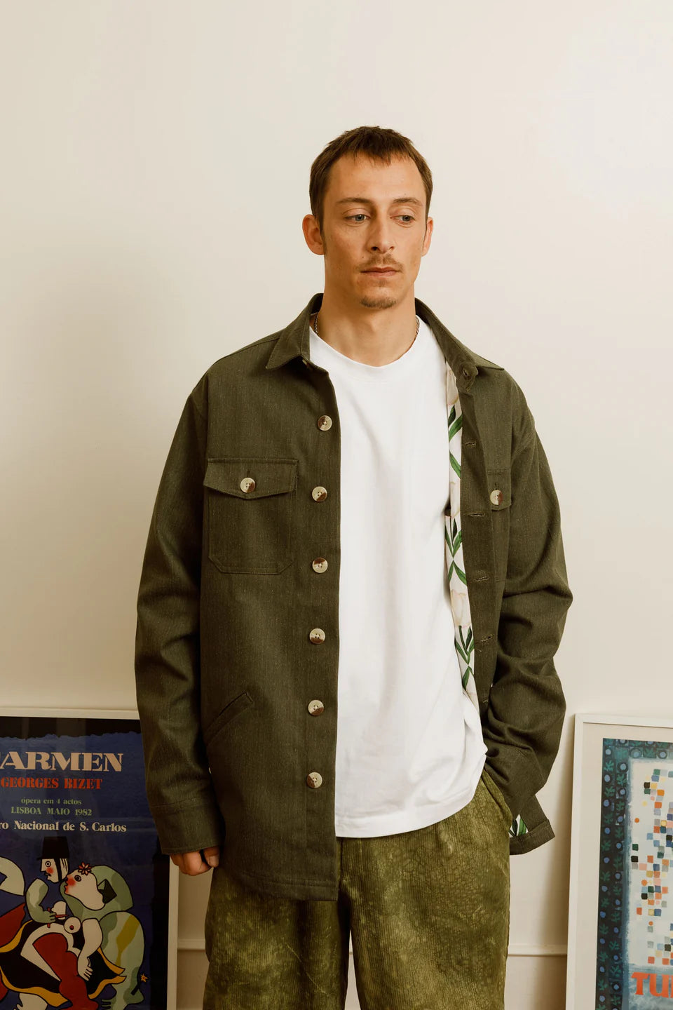 milit lightweight jacket in military green