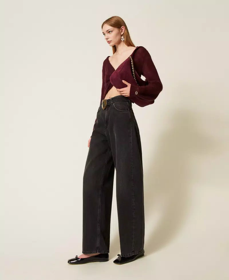 Jeans Pretos com Cinto