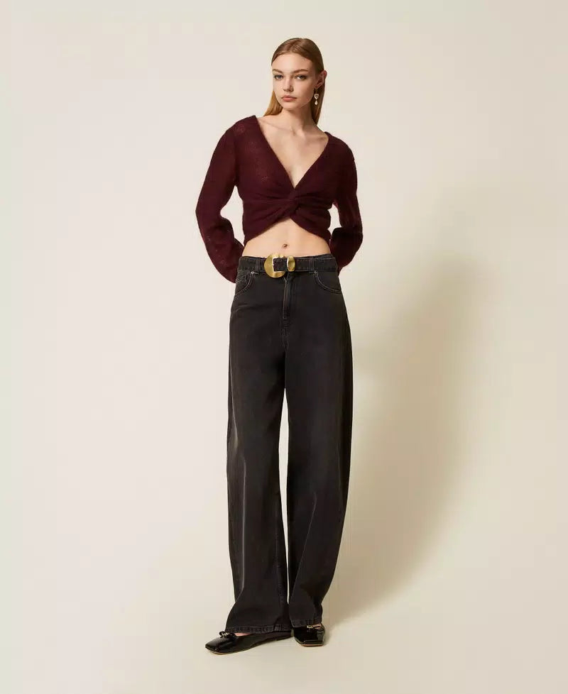 Jeans Pretos com Cinto