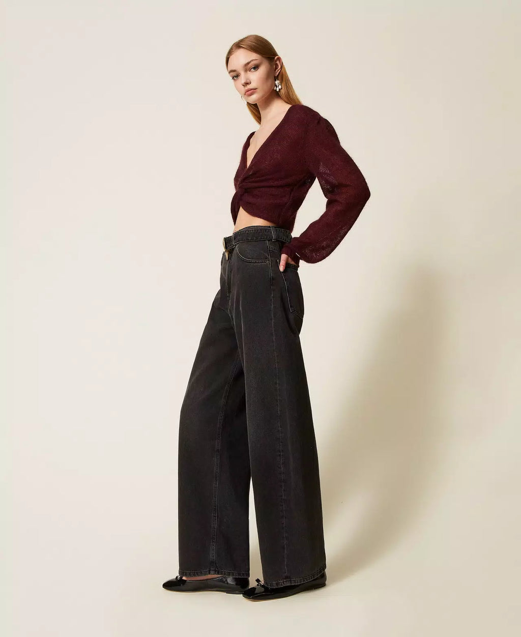 Jeans Pretos com Cinto