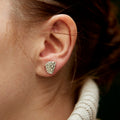 earrings sea urchin fragments