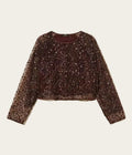Tulle blouse with sequins