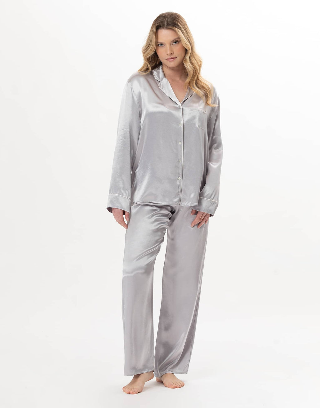 Button-down pyjamas in viscose DARCY Pearl