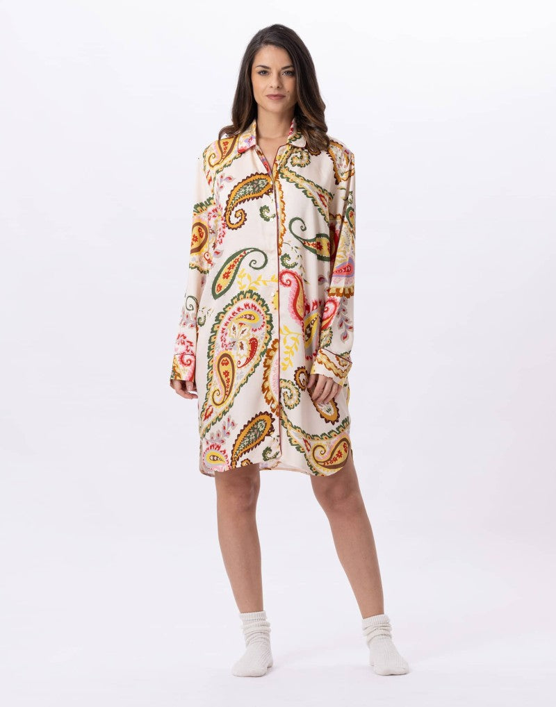 Chemise de nuit boutonnée en viscose ALLEGRA 805 Multico