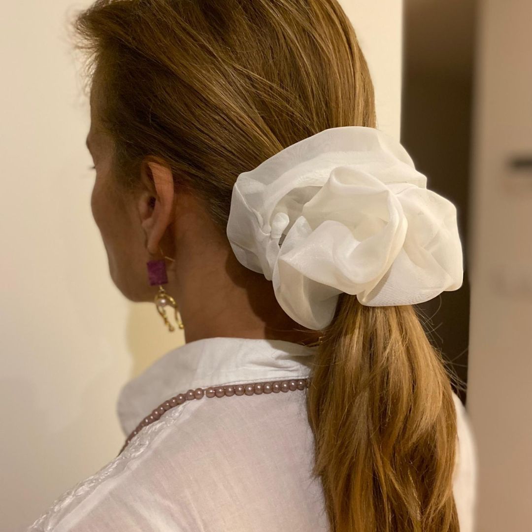 Scrunchie de Tule – Roxo