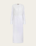 EMBROIDERED KAFTAN IN WHITE