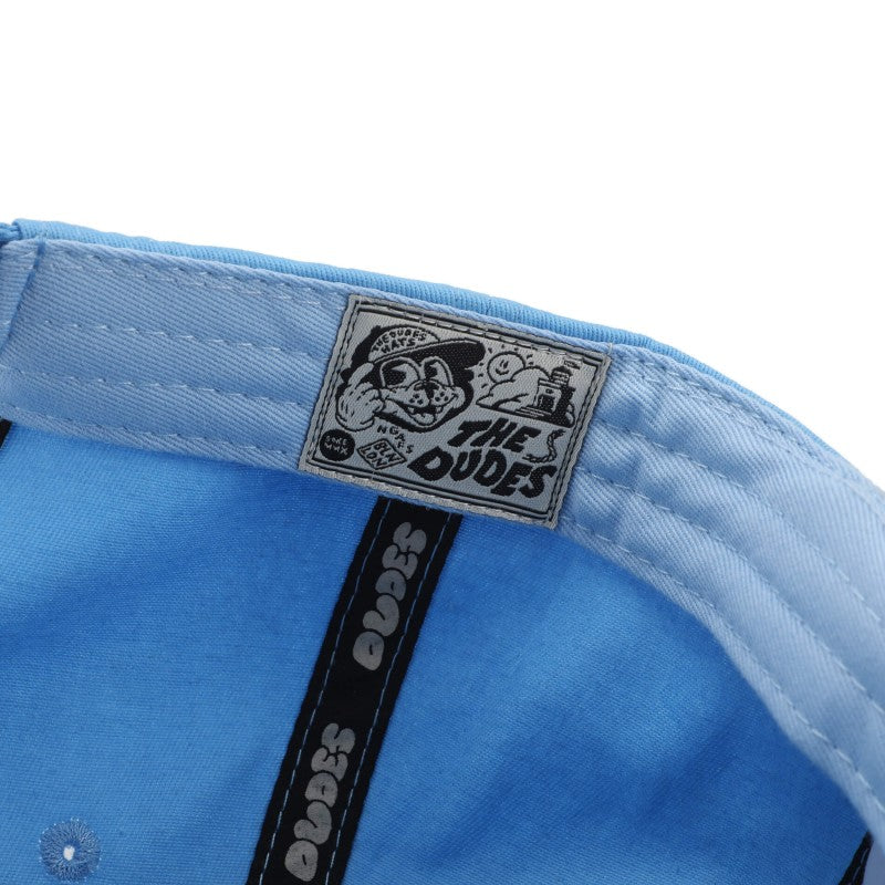 The Dudes Good Morning Unstructured 5 Panel Cap - ethereal blue