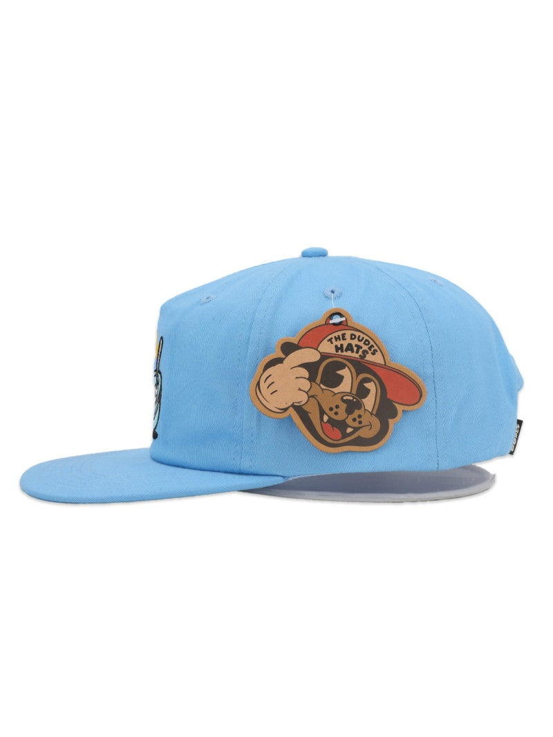 The Dudes Good Morning Unstructured 5 Panel Cap - ethereal blue