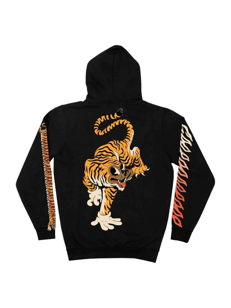 THE DUDES Tiger Bear zip Classic Premium Zip Hoody - Black