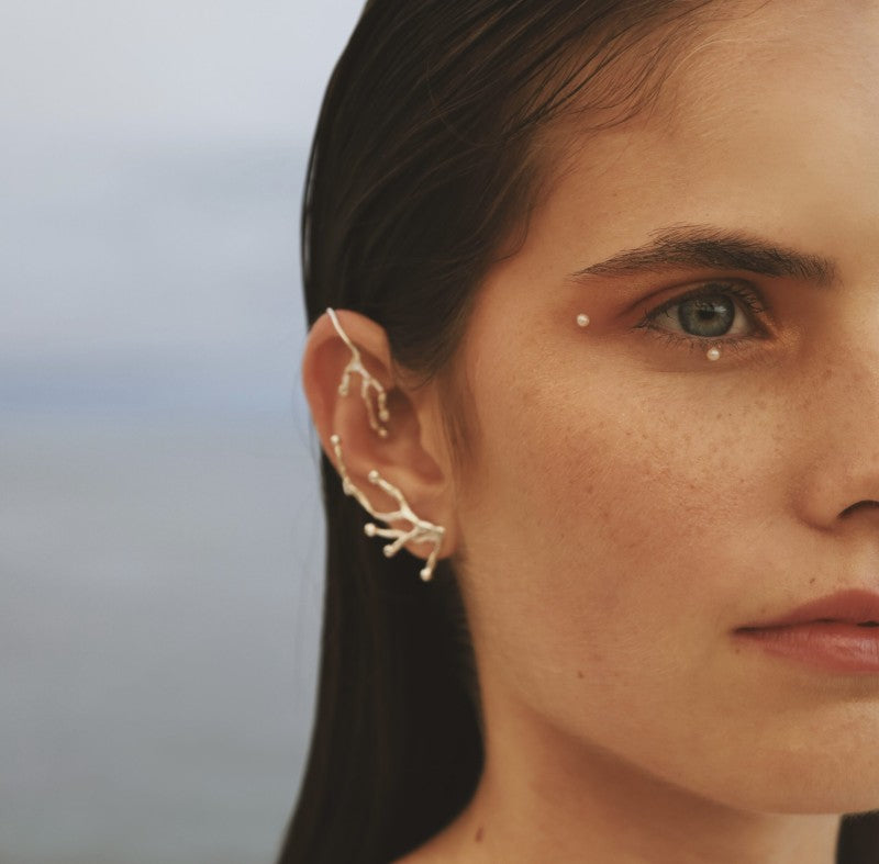 Brinco earcuff unitário Jardim Subaquático