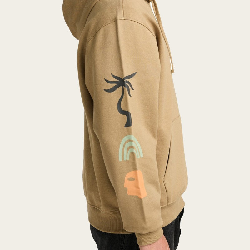 RVCA Sweat Capuz DEEP THINK - Coyote
