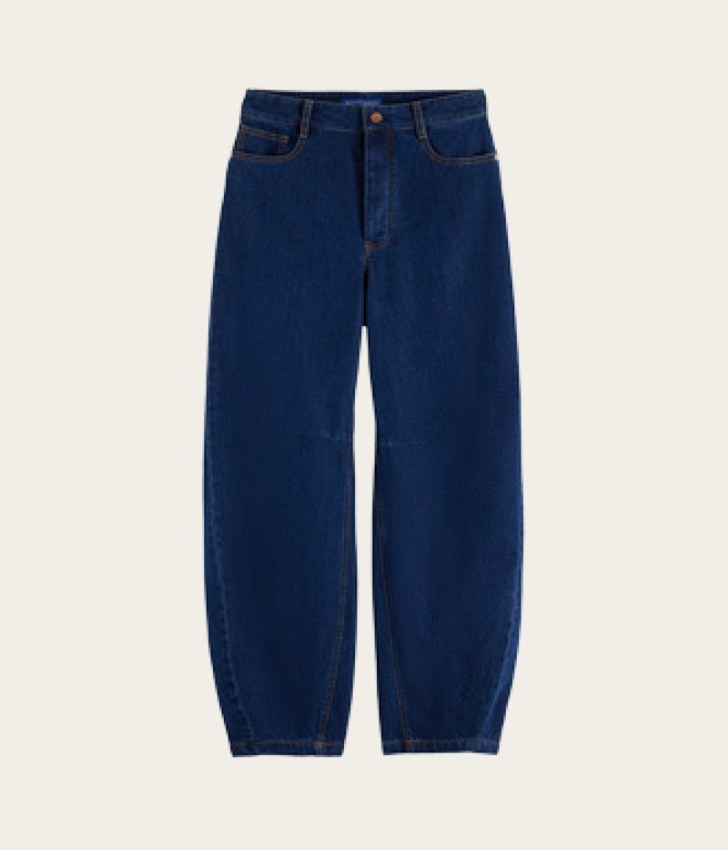 The Loop high rise barrel denim