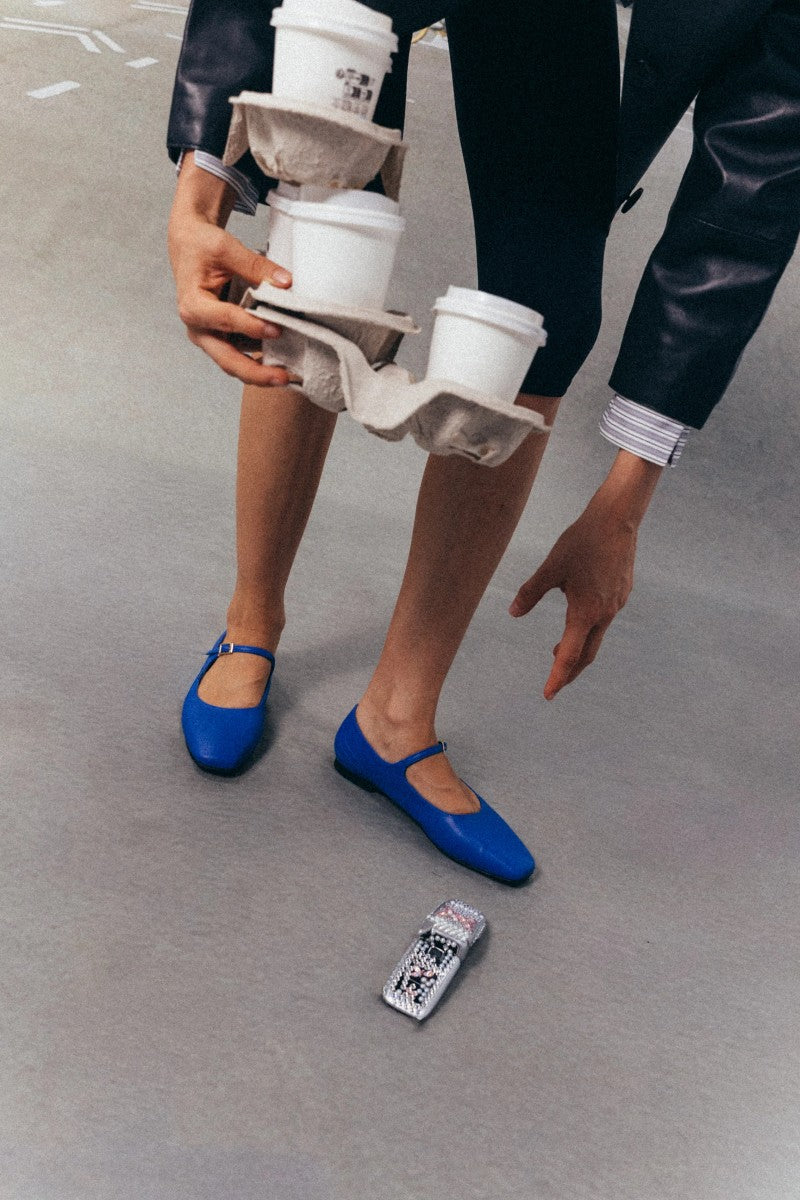 BALLET FLATS MICROFIBER NAPA INDIGO
