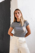 Navy Blue Stripes Tee