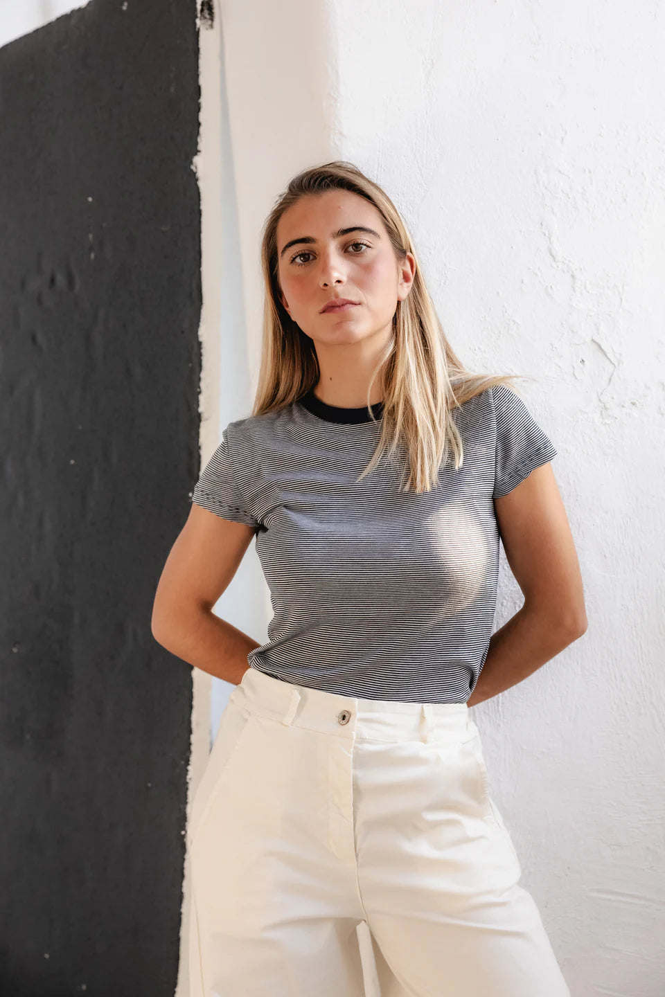 Navy Blue Stripes Tee