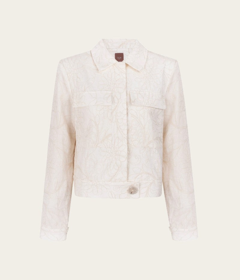 English Embroidery Jacket - Vanilla Beige