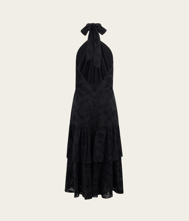 Papoula Broderie Anglaise Dress - Black