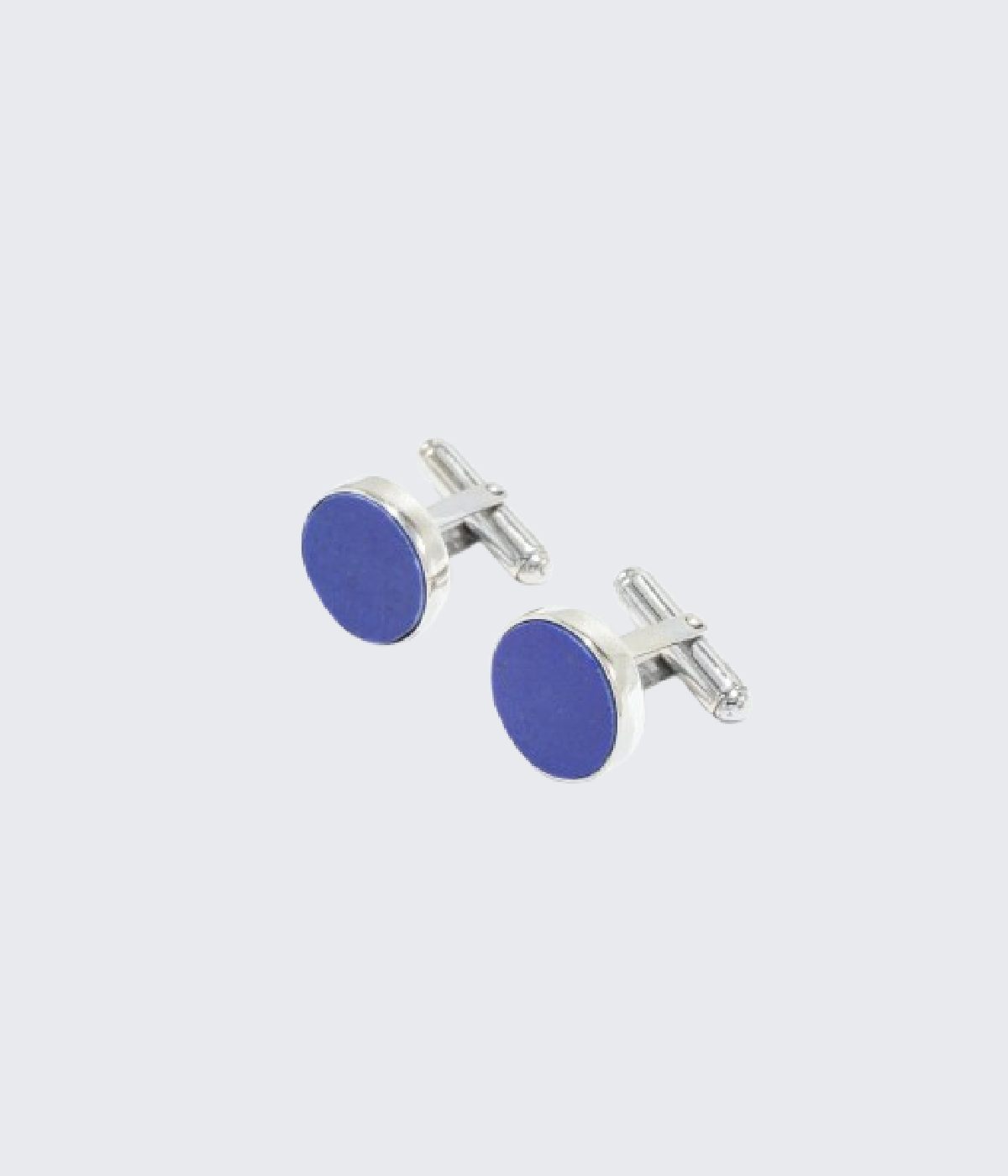 Round Cufflinks with Lapis Lazuli