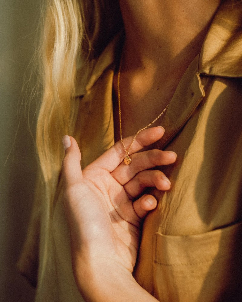 Hammered Drop Necklace