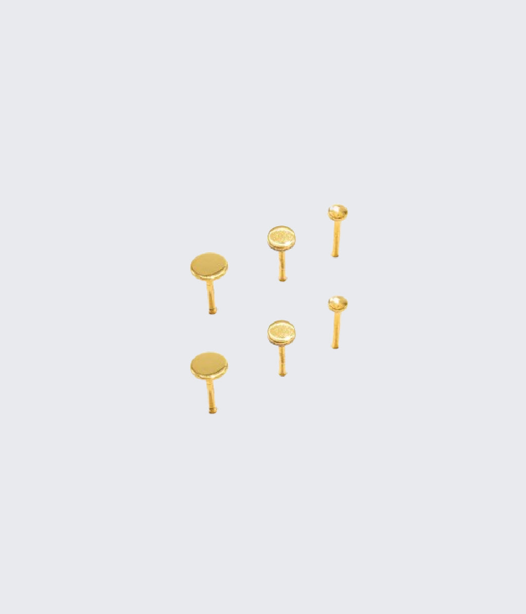 Gold Disc Earrings
