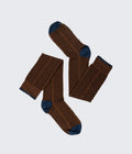 Braided Chocolate Socks