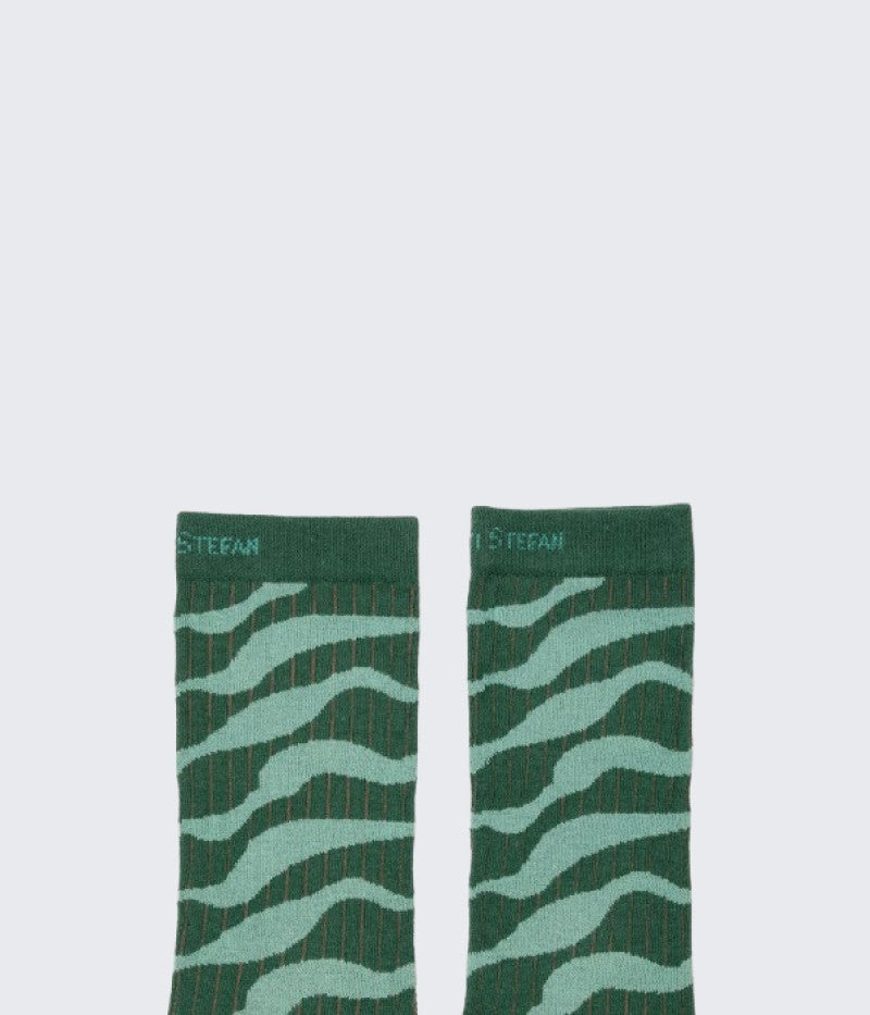 Zebra Green Socks