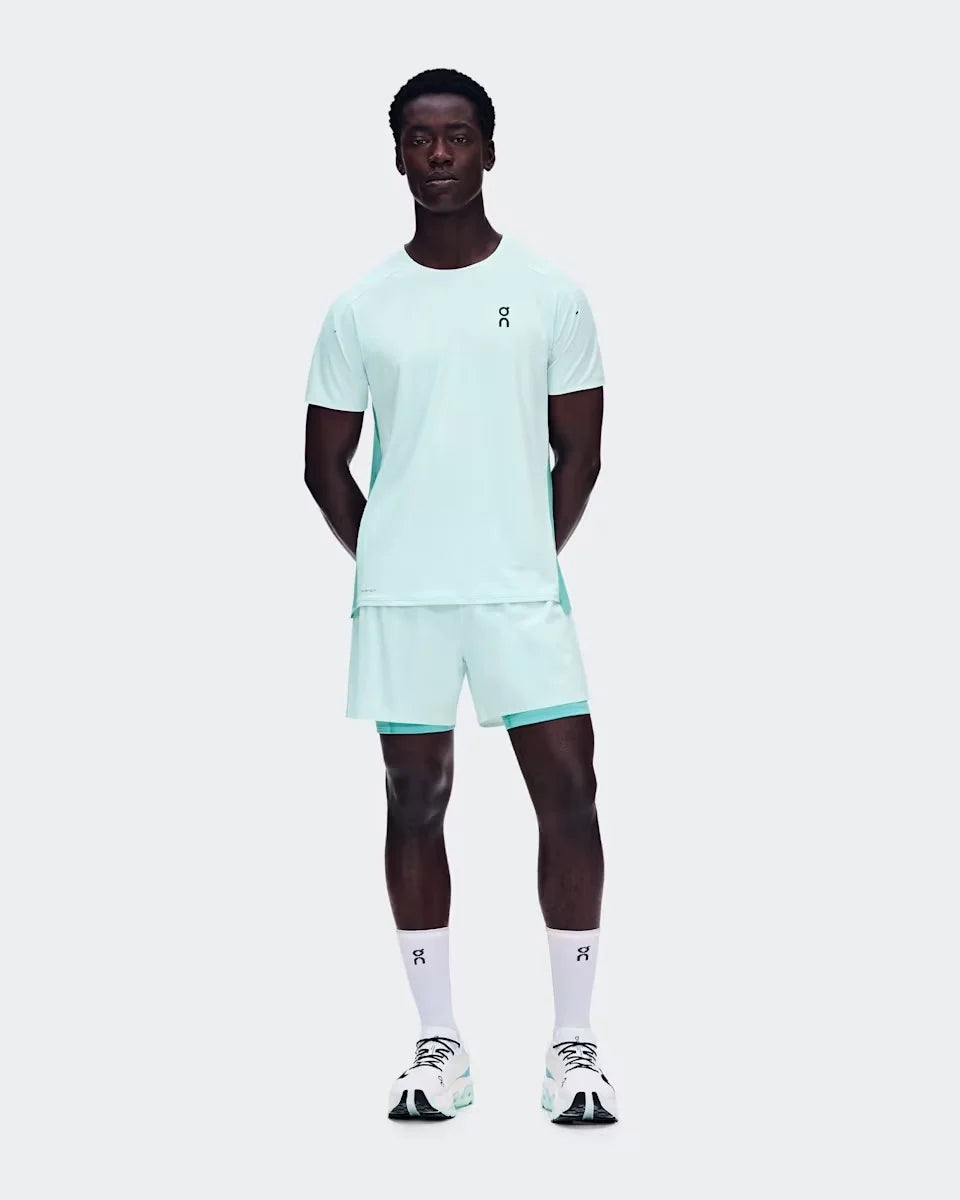 5" Performance 2/1 Men's Sports Shorts - Aquamarine