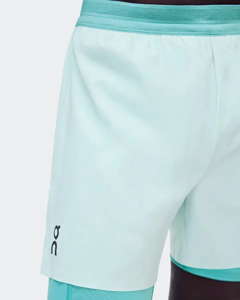 5" Performance 2/1 Men's Sports Shorts - Aquamarine
