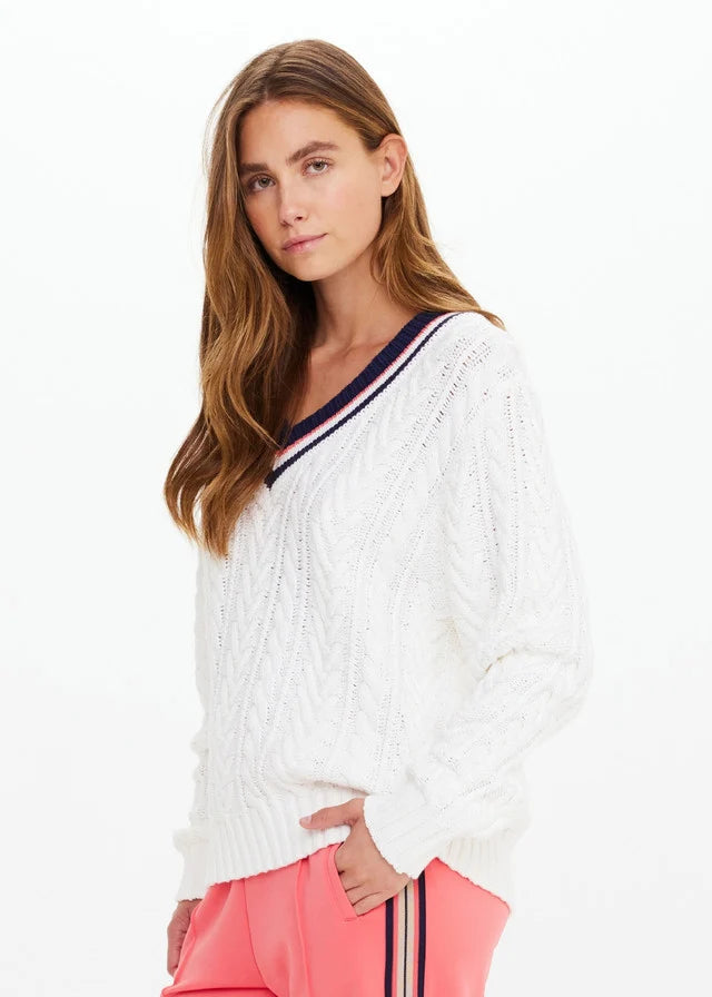 Espada Louie V Neck Sweater Natural