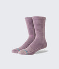 Icon Dyed Crew Plum Socks
