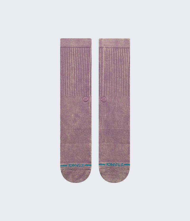 Icon Dyed Crew Plum Socks