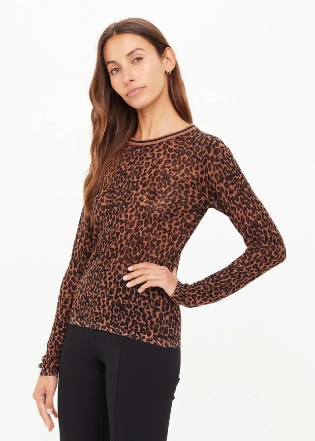 Ludlow Ada Long Sleeve Knit Leopard
