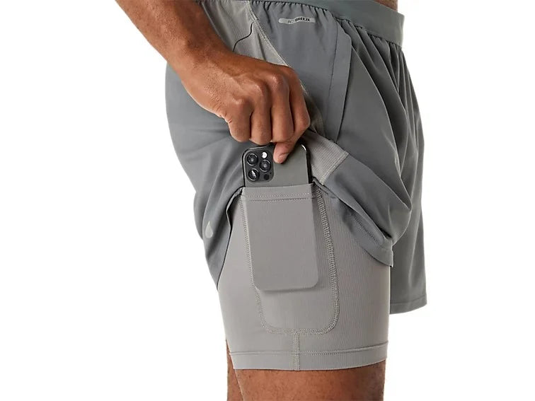 ROAD 2-N-1 5IN SHORT CLAY GREY/STEEL GREY