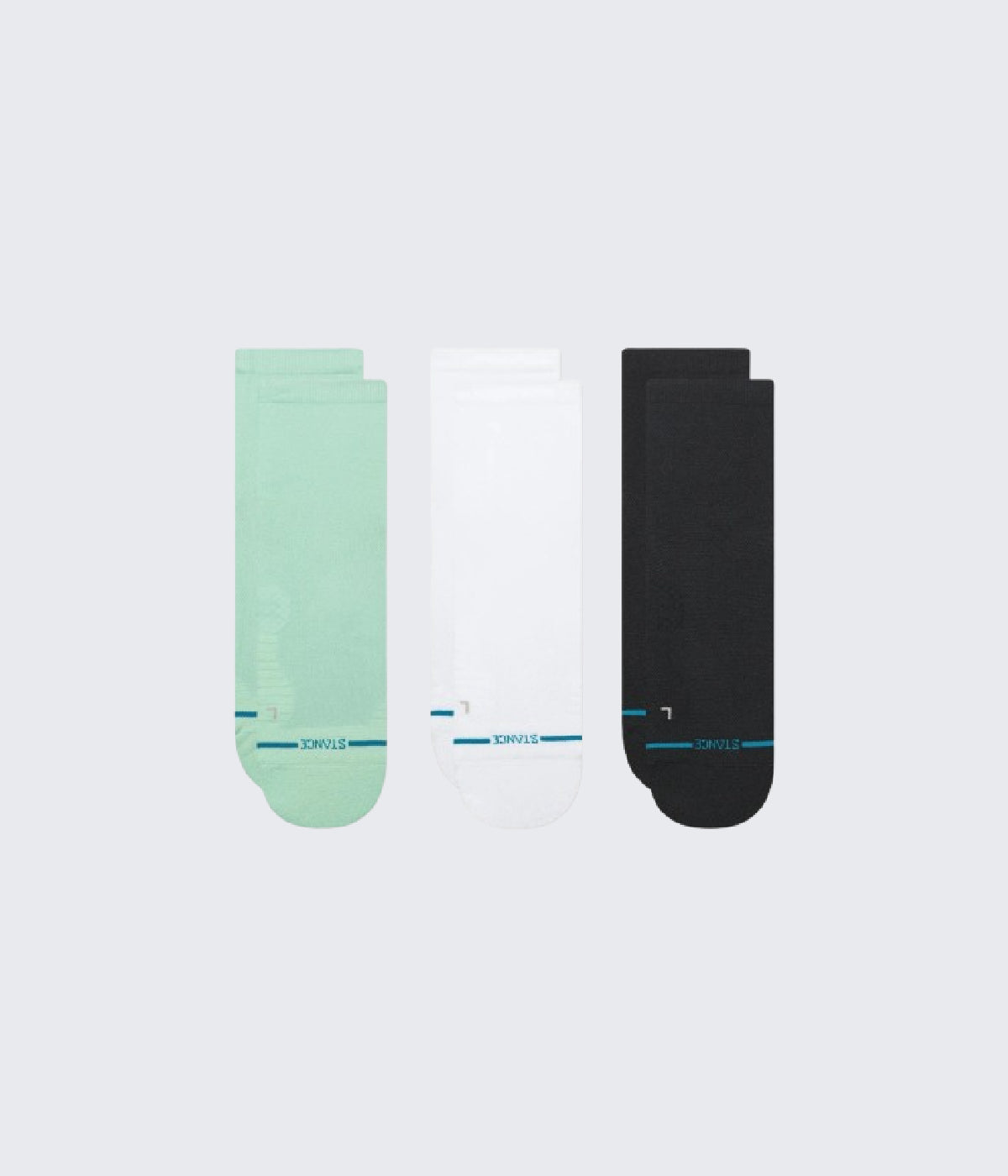 RUN LIGHT Quarter 3-Pack Socks Mint