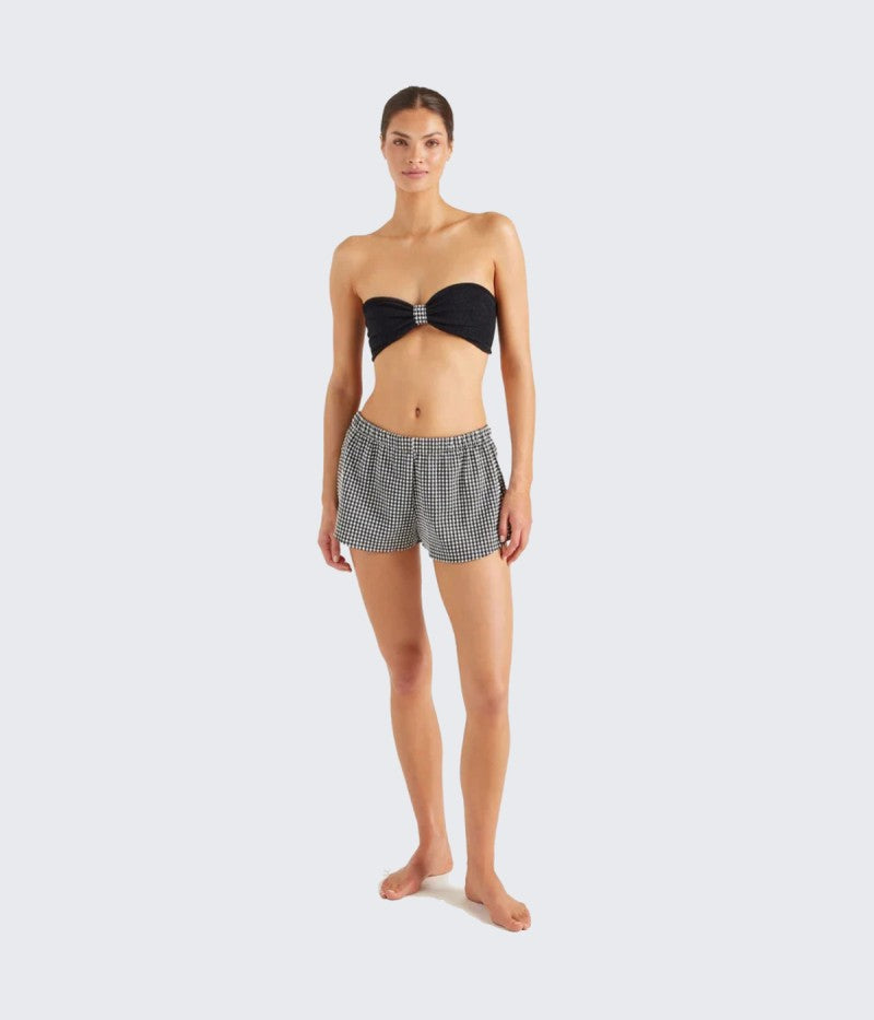 Runner Shorts Gingham Black