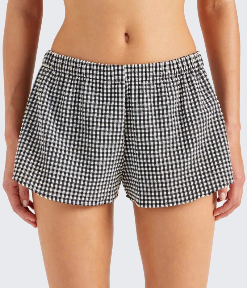 Runner Shorts Gingham Black