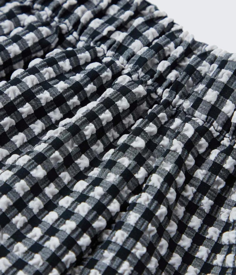 Runner Shorts Gingham Black