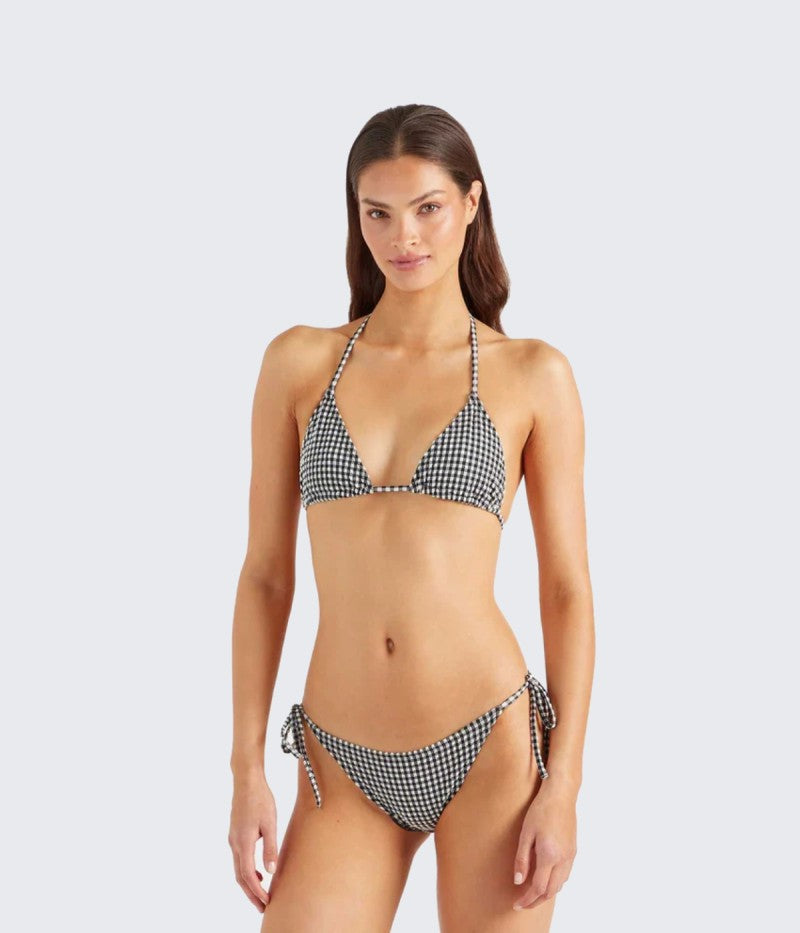 Sabrina Bikini Crinkle/Gingham Black/Black