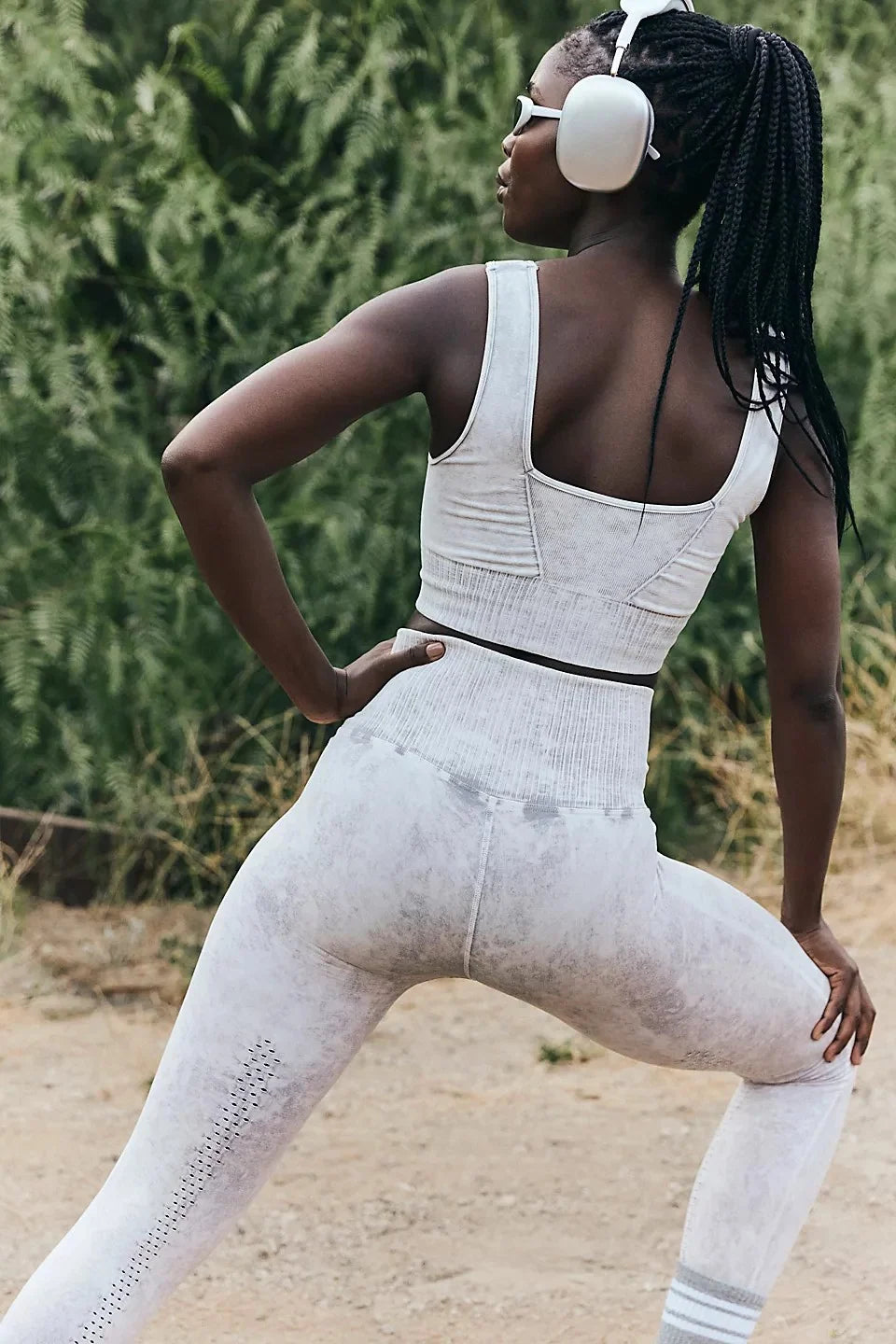 Square Neck Good Karma Bra / Light Grey