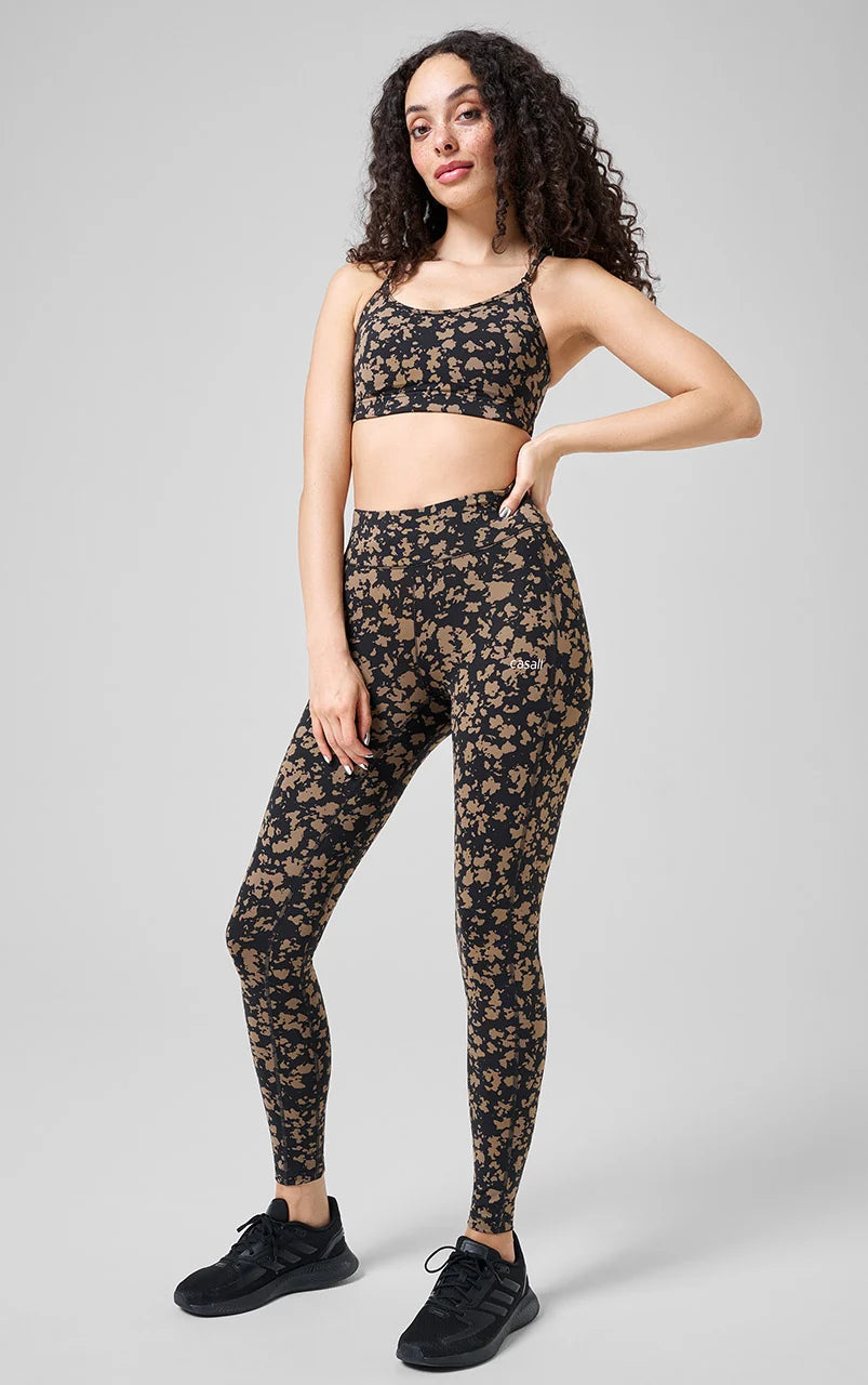 Cosmic Brown Strappy Sports Bra