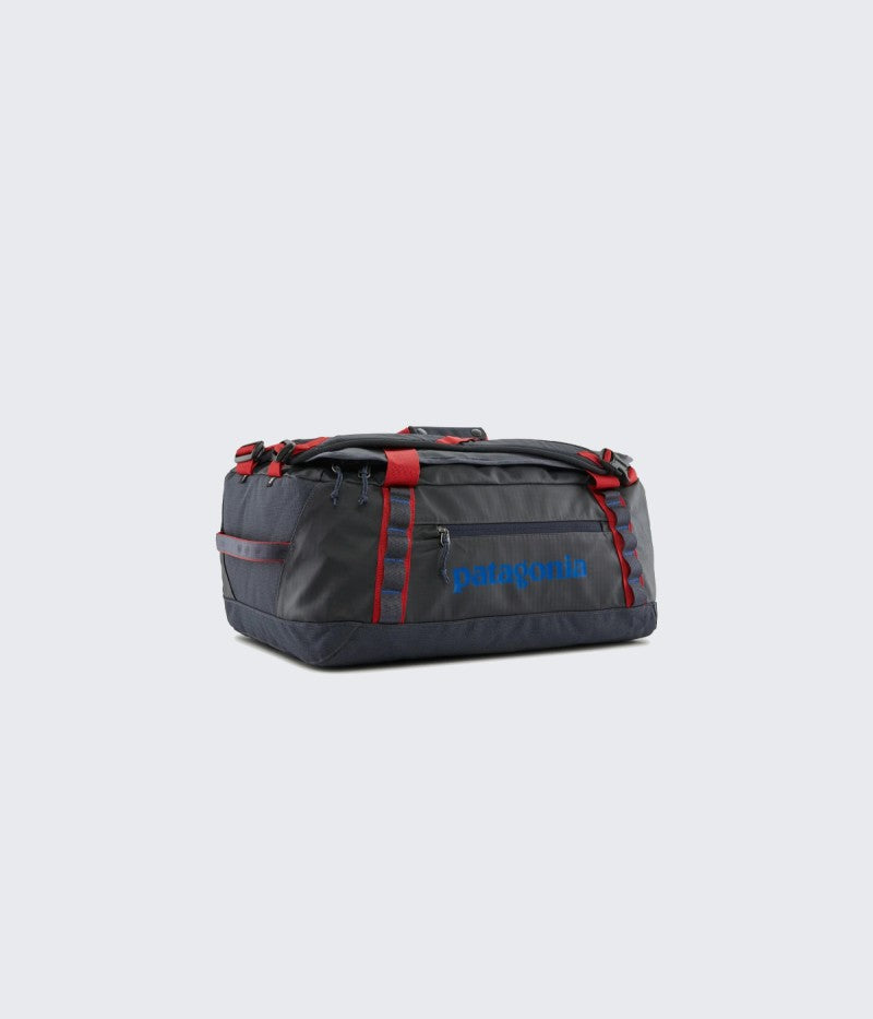 Black Hole Duffel 40L Smolder Blue with Amanita Red