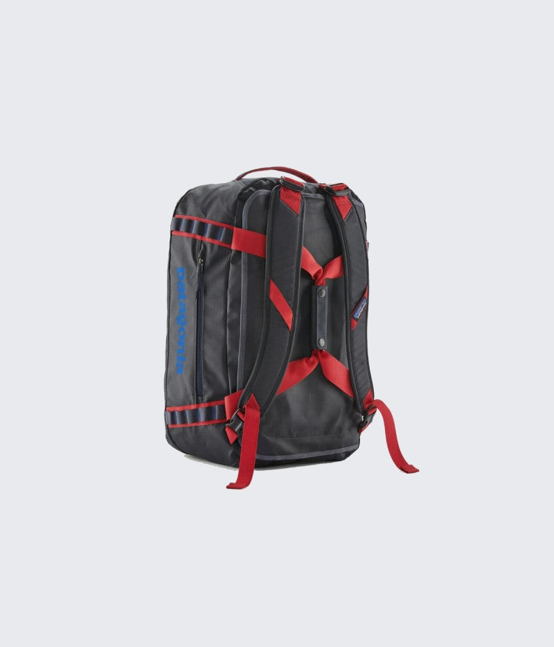 Black Hole Duffel 40L Smolder Blue with Amanita Red